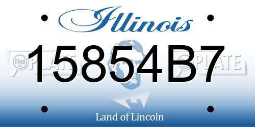 15854B7 Illinois License Plate