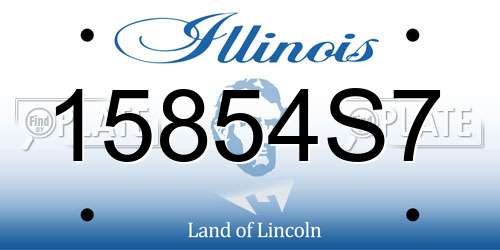 15854S7 Illinois License Plate