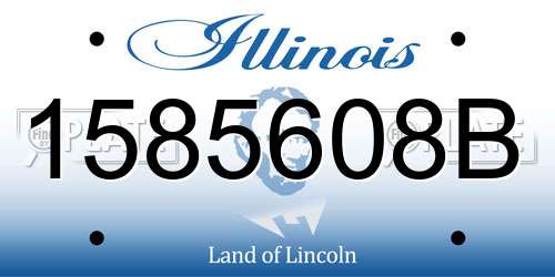 1585608B Illinois License Plate
