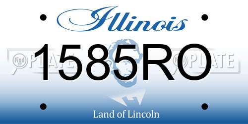 1585RO Illinois License Plate