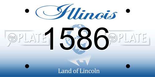 1586 Illinois License Plate