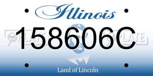 158606C Illinois License Plate