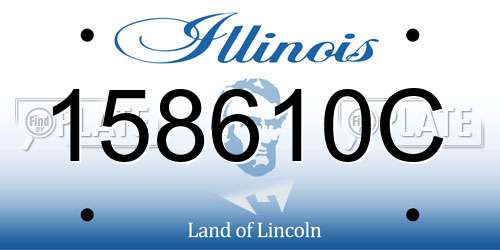 158610C Illinois License Plate