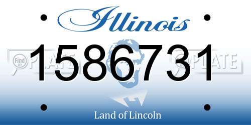 1586731 Illinois License Plate