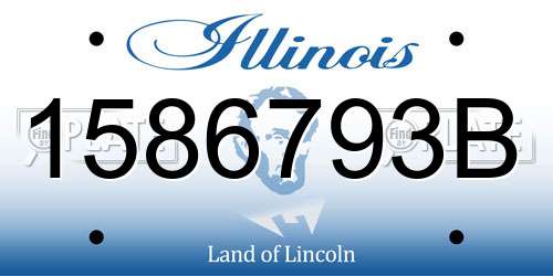 1586793B Illinois License Plate