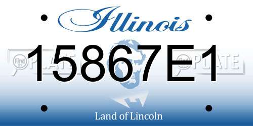 15867E1 Illinois License Plate