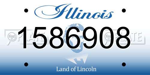 1586908 Illinois License Plate
