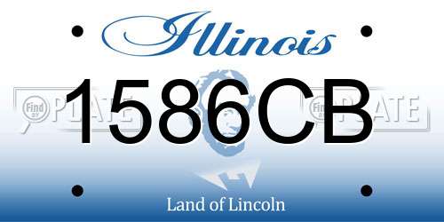1586CB Illinois License Plate