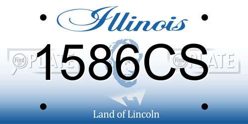 1586CS Illinois License Plate
