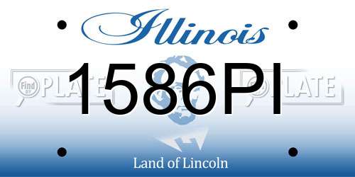 1586PI Illinois License Plate