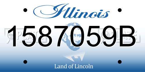 1587059B Illinois License Plate