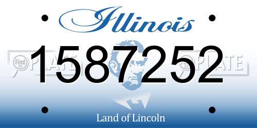 1587252 Illinois License Plate