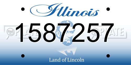 1587257 Illinois License Plate