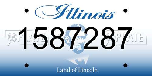 1587287 Illinois License Plate