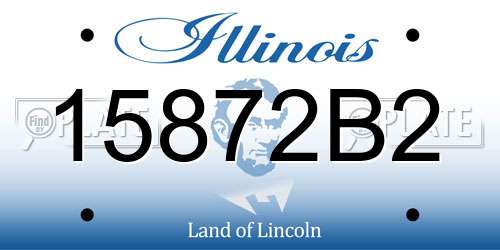 15872B2 Illinois License Plate