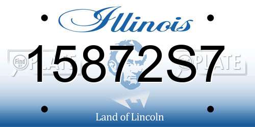 15872S7 Illinois License Plate