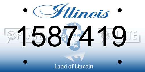 1587419 Illinois License Plate