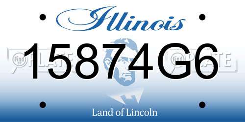 15874G6 Illinois License Plate