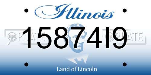 15874I9 Illinois License Plate