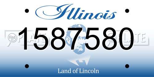 1587580 Illinois License Plate
