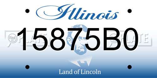 15875B0 Illinois License Plate