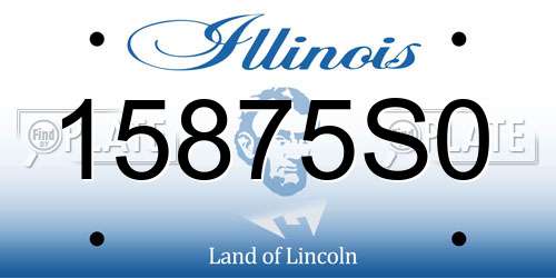 15875S0 Illinois License Plate