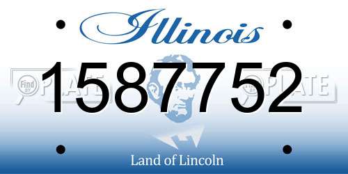 1587752 Illinois License Plate