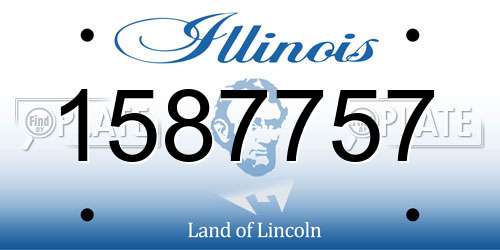 1587757 Illinois License Plate
