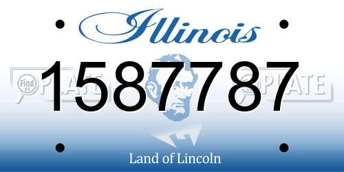 1587787 Illinois License Plate