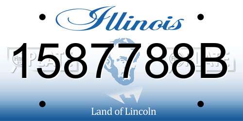 1587788B Illinois License Plate