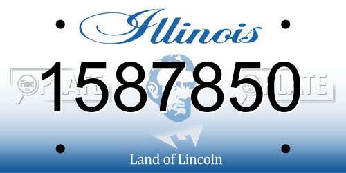 1587850 Illinois License Plate