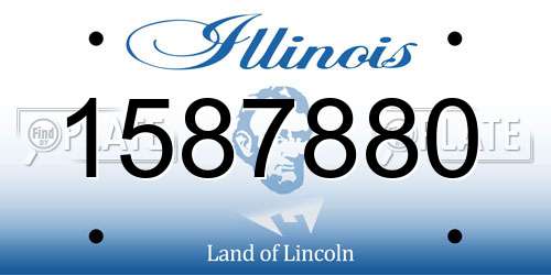 1587880 Illinois License Plate