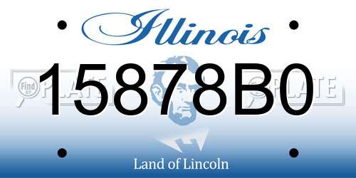 15878B0 Illinois License Plate