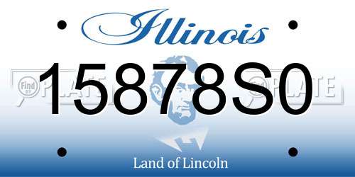 15878S0 Illinois License Plate