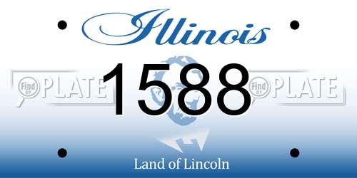 1588 Illinois License Plate