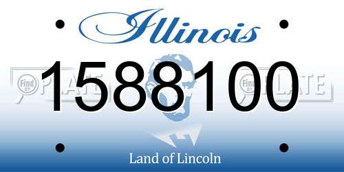 1588100 Illinois License Plate