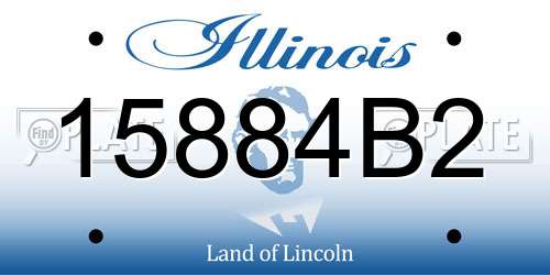 15884B2 Illinois License Plate