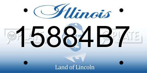 15884B7 Illinois License Plate