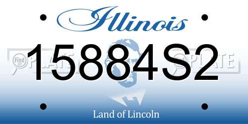15884S2 Illinois License Plate