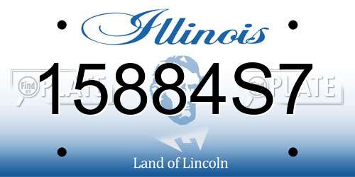 15884S7 Illinois License Plate