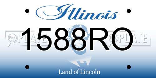 1588RO Illinois License Plate