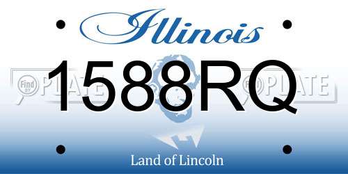 1588RQ Illinois License Plate