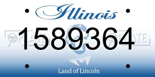1589364 Illinois License Plate