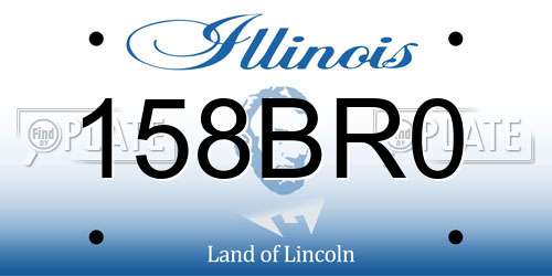 158BR0 Illinois License Plate