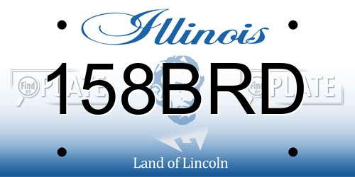 158BRD Illinois License Plate