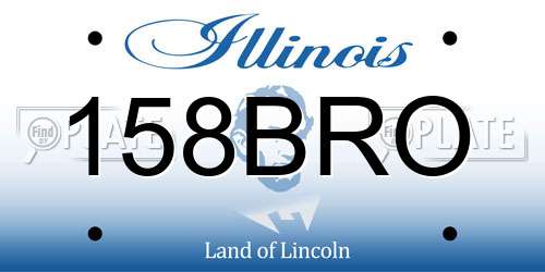158BRO Illinois License Plate
