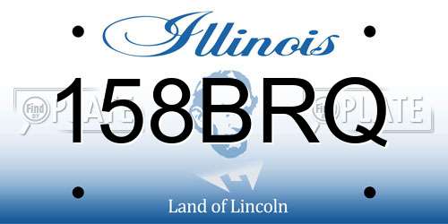158BRQ Illinois License Plate