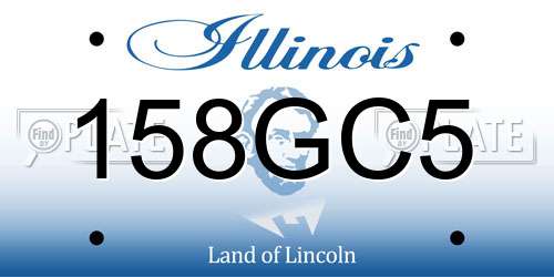 158GC5 Illinois License Plate