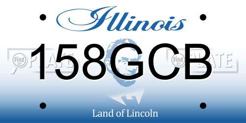 158GCB Illinois License Plate
