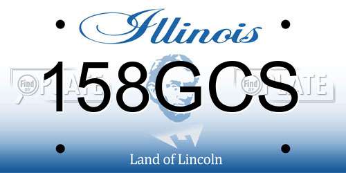 158GCS Illinois License Plate